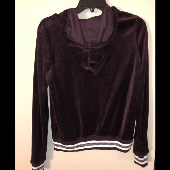 NWT BETSEY JOHNSON Velour Zip-Up LOVE Jacket w/Hood - Picture 7 of 8